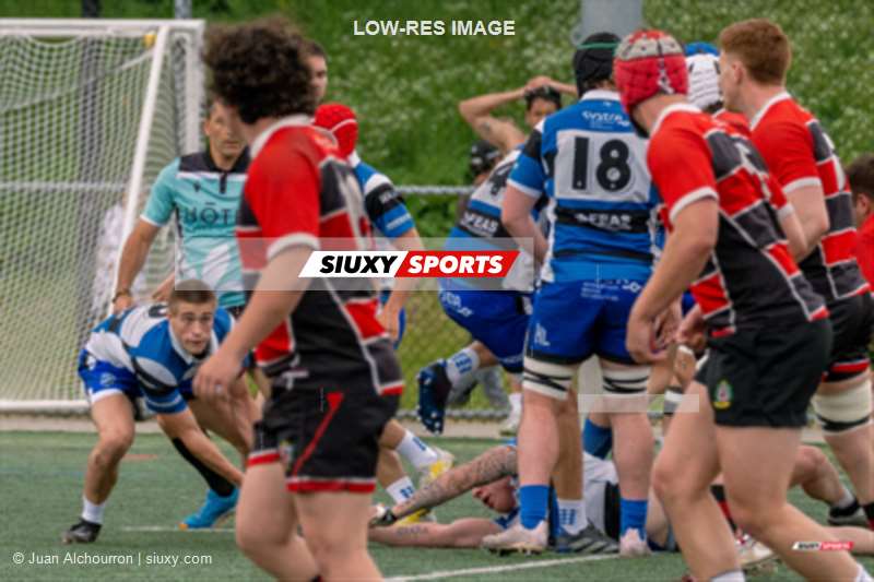 Brad HUNGER - Andy MACKAY -  Parc Olympique Rugby - Beaconsfield Rugby Football Club - Rugby - RQ 2024 - Super Ligue M - Parc Olympique (14) vs (45) Beaconsfield RFC (#RQ24SLMPOBEA06) Photo by: Juan Alchourron | Siuxy Sports 2024-06-08