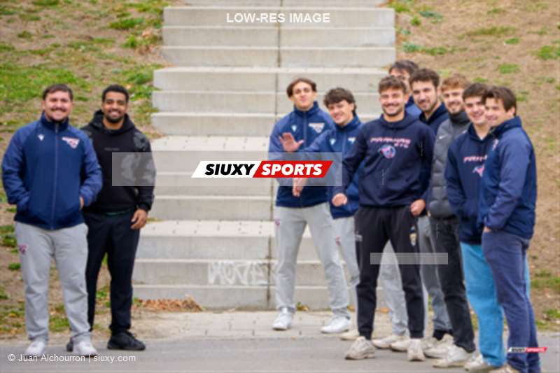 Thomas BENICHOU - Yacine EL KILANY - Clément GIRARD - Benoit JUSSEAUME - Ghislain MERG -  ÉTS (École de technologie supérieure) - Bishop's University - Rugby - RSEQ 2025 - Rugby M - Piranhas ETS vs Bishop's Gaiters - Reel 1 (#RSEQ25RMEB101) Photo by: Juan Alchourron | Siuxy Sports 2025-10-18