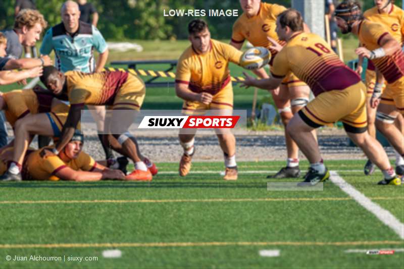 Joe MABI - Calvin MAZLOUM - Luca SCARRA - Calvin ZULLO -  Université Concordia - Université Ottawa - Rugby - RSEQ 2023 RUGBY M - Concordia Stingers (40) VS (31) Ottawa Gee Gees - 2nd Half (#RSEQ2023COOTT9M2) Photo by: Juan Alchourron | Siuxy Sports 2023-09-30