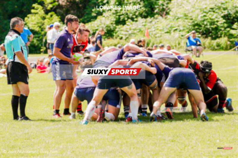 Sean D'ALESIO - Andrei MOISA -  Sainte-Anne-de-Bellevue RFC - Beaconsfield Rugby Football Club - Rugby - SABRFC (15) vs. (24) Beaconsfield RFC - Super Ligue M2 Res - Reel A (#SABvBeaconsfield2022M2ReelA) Photo by: Juan Alchourron | Siuxy Sports 2022-06-11